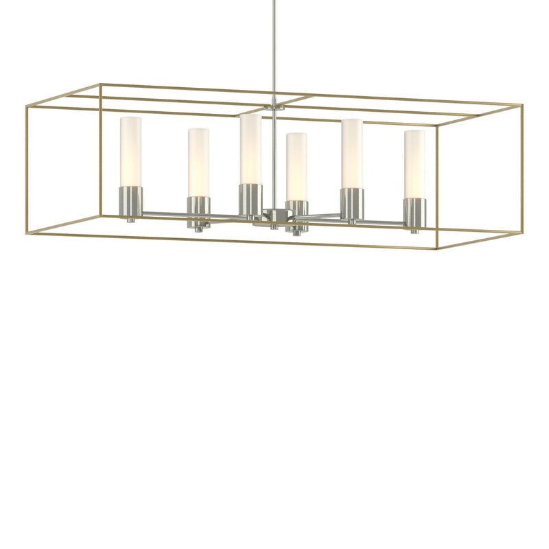 Hubbardton Forge 138940-SKT-MULT-85-86-GG0392 Six Light Pendant, Sterling
