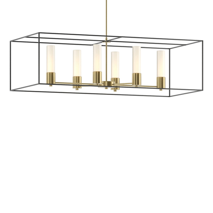 Hubbardton Forge 138940-SKT-MULT-86-10-GG0392 Six Light Pendant, Modern Brass