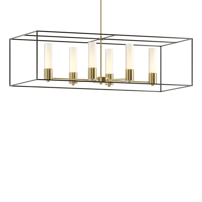 Hubbardton Forge 138940-SKT-MULT-86-14-GG0392 Six Light Pendant, Modern Brass