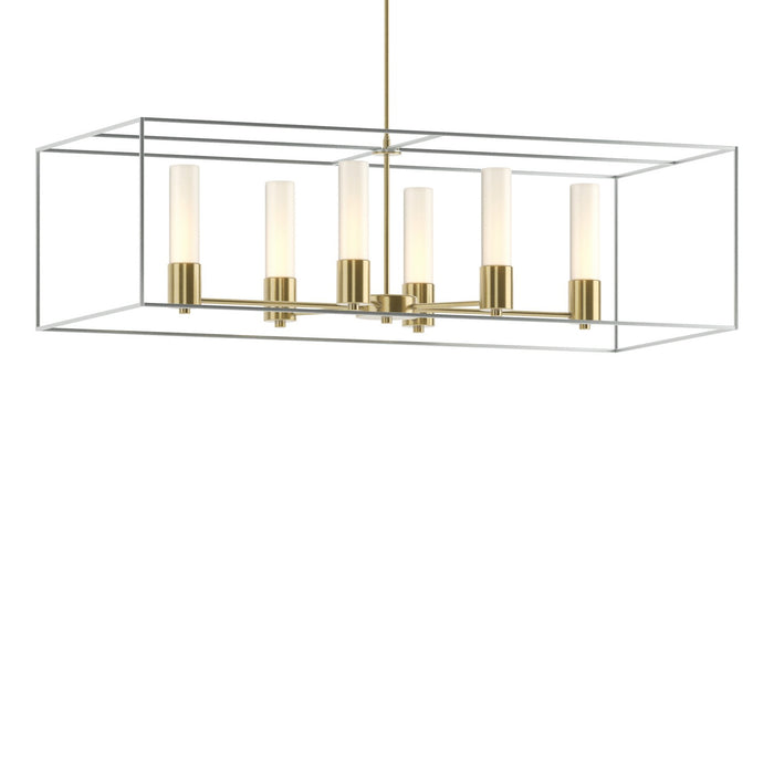 Hubbardton Forge 138940-SKT-MULT-86-82-GG0392 Six Light Pendant, Modern Brass