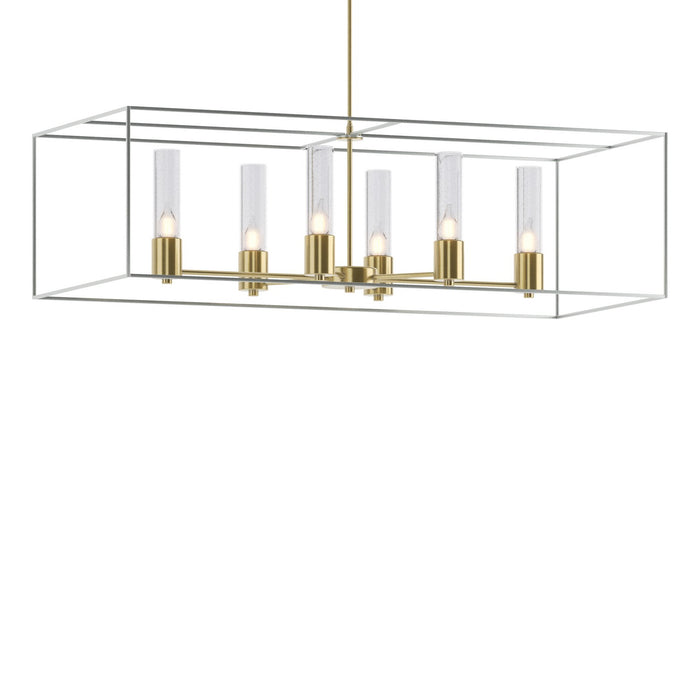 Hubbardton Forge 138940-SKT-MULT-86-82-II0392 Six Light Pendant, Modern Brass