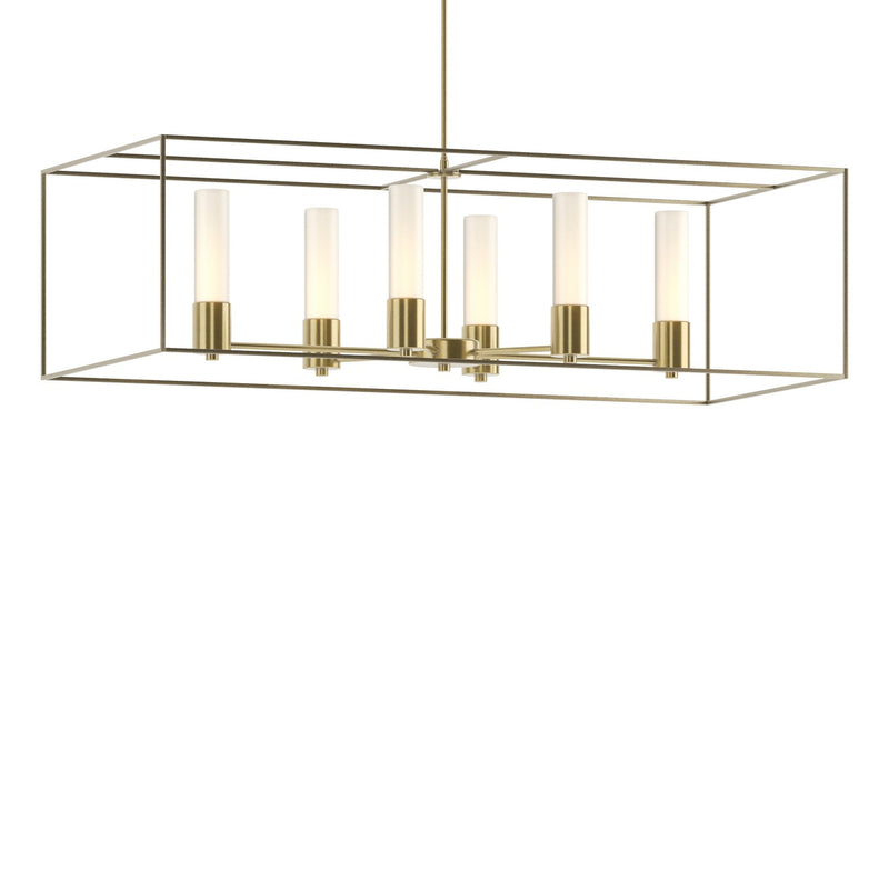 Hubbardton Forge 138940-SKT-MULT-86-84-GG0392 Six Light Pendant, Modern Brass