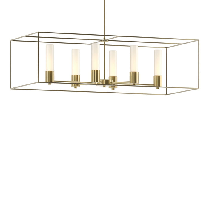 Hubbardton Forge 138940-SKT-MULT-86-84-GG0392 Six Light Pendant, Modern Brass