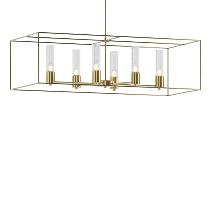Hubbardton Forge 138940-SKT-MULT-86-84-II0392 Six Light Pendant, Modern Brass