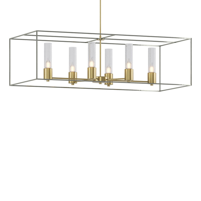 Hubbardton Forge 138940-SKT-MULT-86-85-II0392 Six Light Pendant, Modern Brass