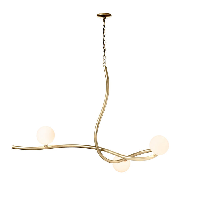 Hubbardton Forge 139201-SKT-86-GG0677 Three Light Pendant, Modern Brass