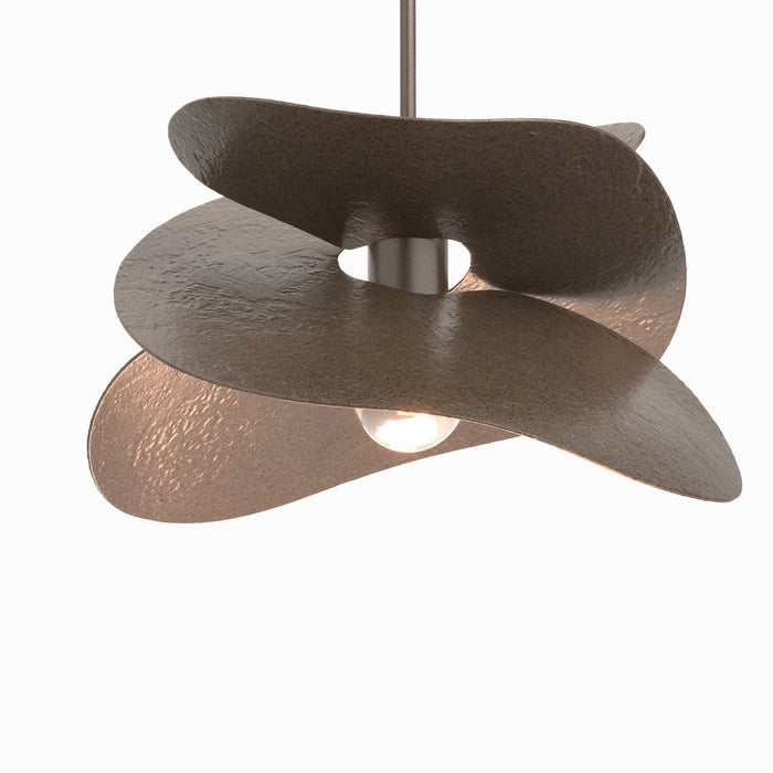 Hubbardton Forge 139450-SKT-MULT-05 One Light Pendant, Bronze