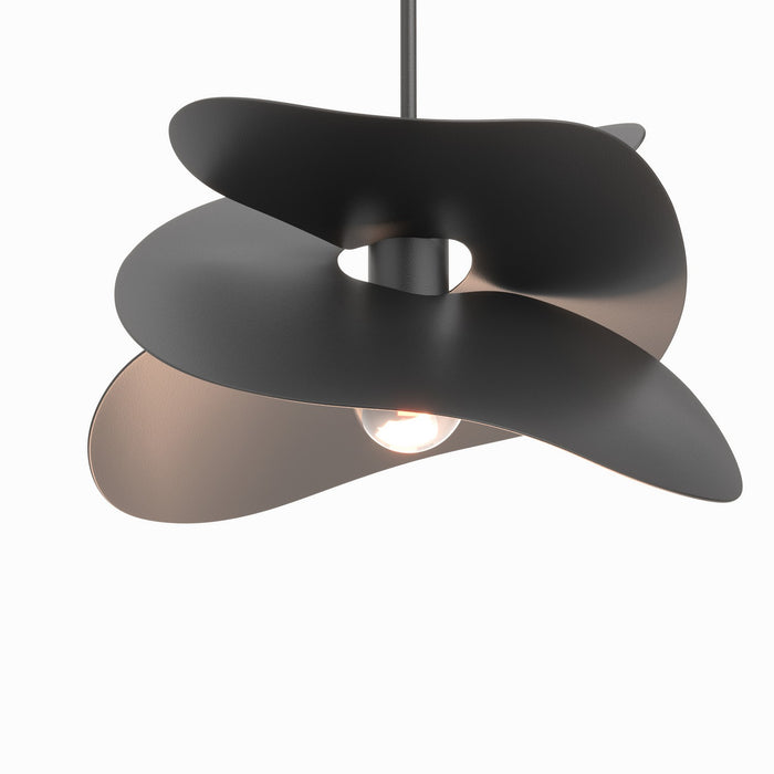 Hubbardton Forge 139450-SKT-MULT-10 One Light Pendant, Black