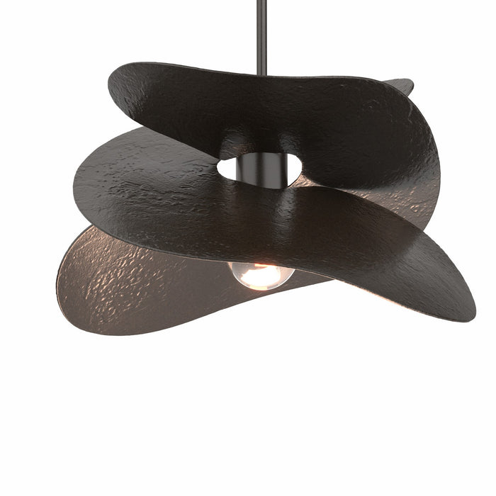 Hubbardton Forge 139450-SKT-MULT-14 One Light Pendant, Oil Rubbed Bronze