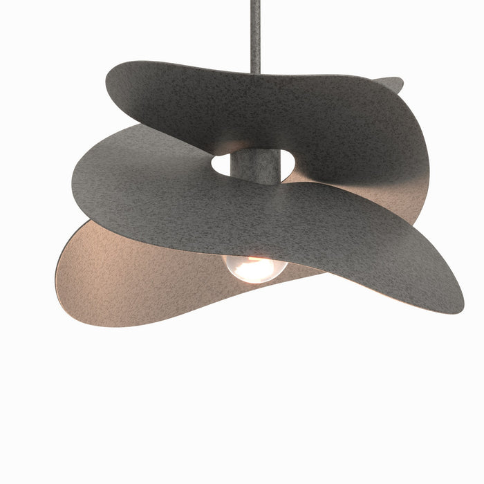 Hubbardton Forge 139450-SKT-MULT-20 One Light Pendant, Natural Iron