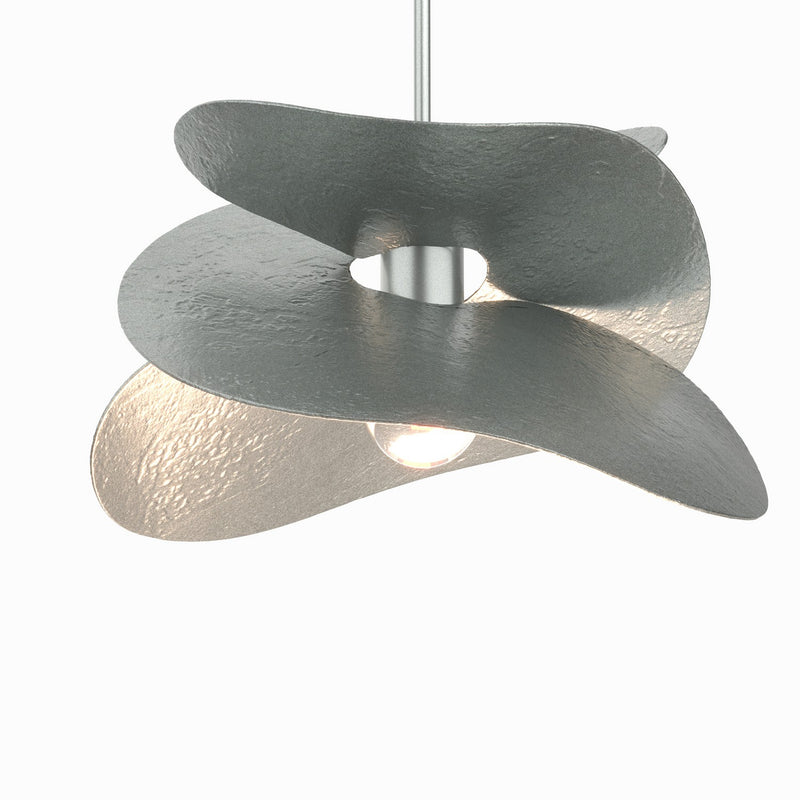 Hubbardton Forge 139450-SKT-MULT-82 One Light Pendant, Vintage Platinum