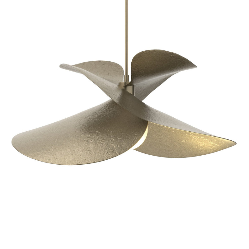 Hubbardton Forge 139455-SKT-MULT-84 One Light Pendant, Soft Gold