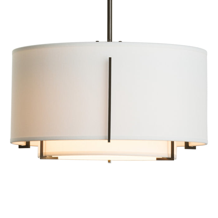 Hubbardton Forge 139602-SKT-MULT-14-SF1099-SF1590 One Light Pendant, Oil Rubbed Bronze