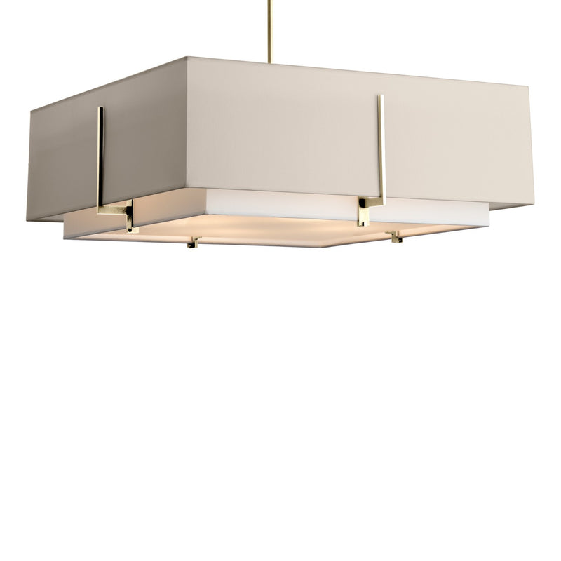 Hubbardton Forge 139635-SKT-MULT-86-SF2012-SE2401 Four Light Pendant, Modern Brass