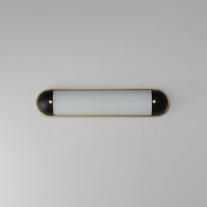 Maxim 39562SWBKNAB LED Bath Vanity, Black / Natural Aged Brass
