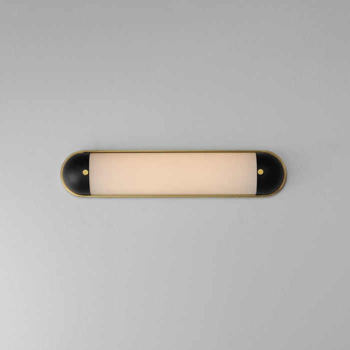 Maxim 39562SWBKNAB LED Bath Vanity, Black / Natural Aged Brass