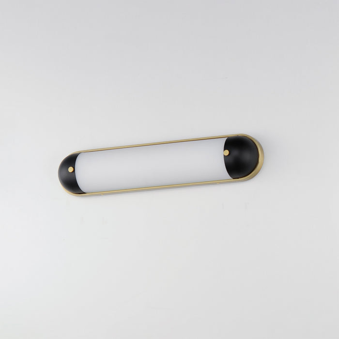 Maxim 39562SWBKNAB LED Bath Vanity, Black / Natural Aged Brass