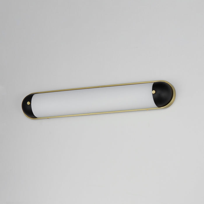 Maxim 39563SWBKNAB LED Bath Vanity, Black / Natural Aged Brass
