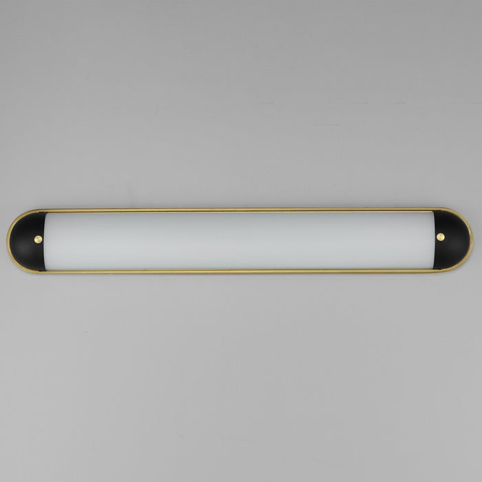 Maxim 39564SWBKNAB LED Bath Vanity, Black / Natural Aged Brass