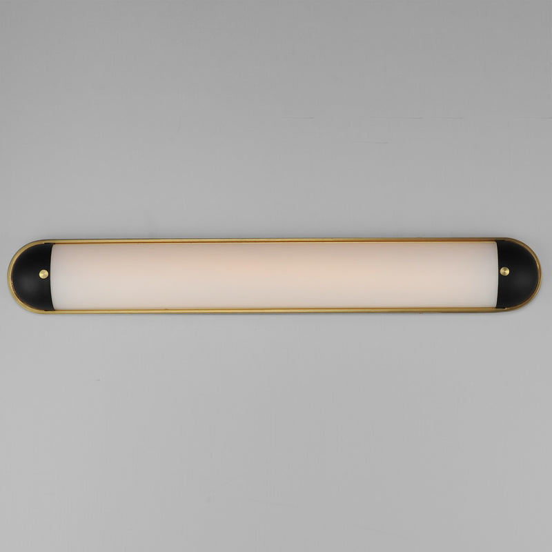 Maxim 39564SWBKNAB LED Bath Vanity, Black / Natural Aged Brass