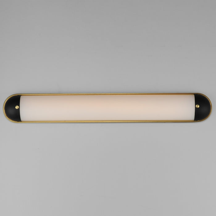 Maxim 39564SWBKNAB LED Bath Vanity, Black / Natural Aged Brass