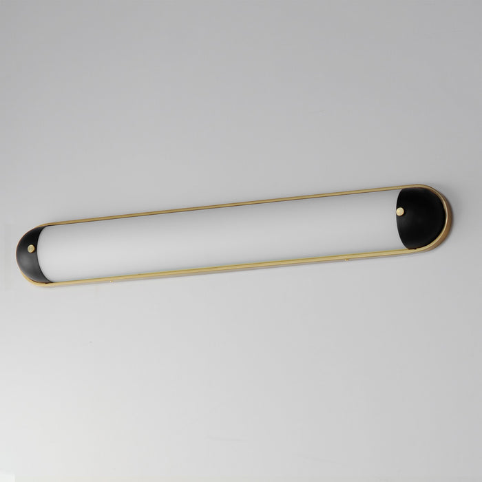 Maxim 39564SWBKNAB LED Bath Vanity, Black / Natural Aged Brass