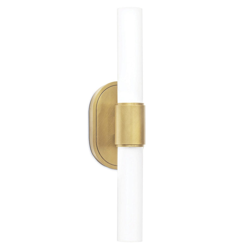 Regina Andrew 15-1201NB Two Light Wall Sconce, Natural Brass