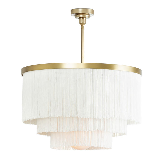 Regina Andrew 16-1257IV Four Light Chandelier, Natural Brass