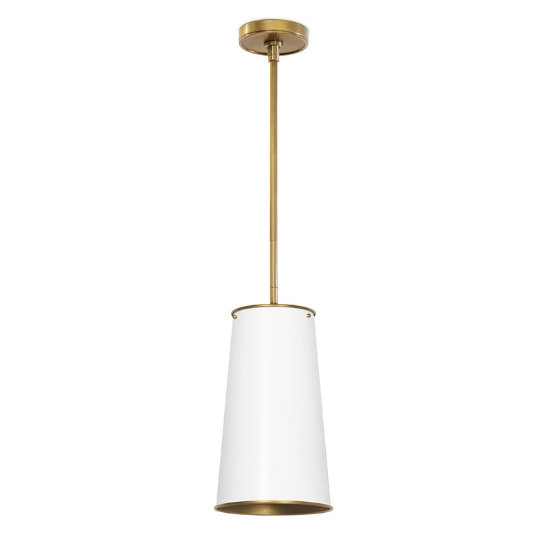 Regina Andrew 16-1392WT One Light Pendant, White