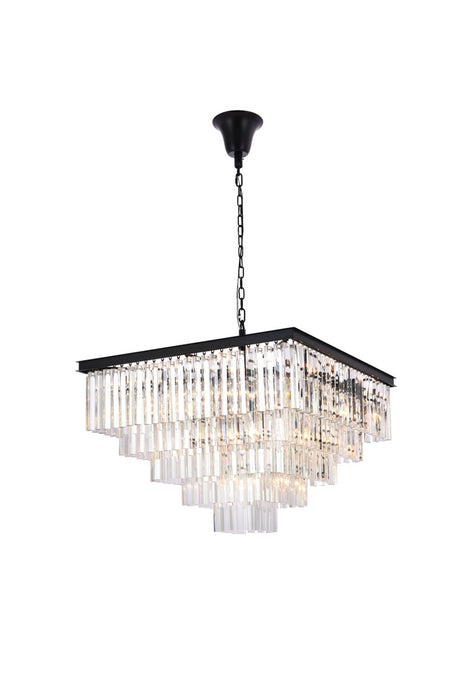 Elegant Lighting 1201S34MB/RC 21 Light Chandelier, Matte black