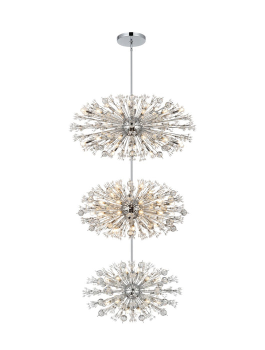 Elegant Lighting 2500G50L3C 90 Light Chandelier, Chrome