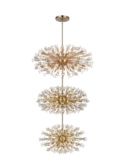 Elegant Lighting 2500G50L3SG 90 Light Chandelier, Satin Gold