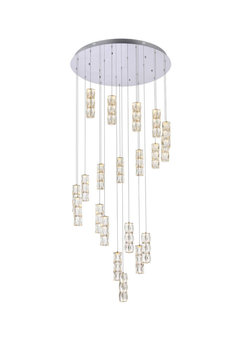 Elegant Lighting 3500D38C LED Chandelier, chrome