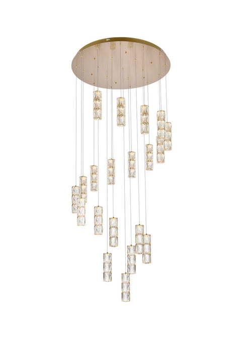 Elegant Lighting 3500D38G LED Chandelier, gold