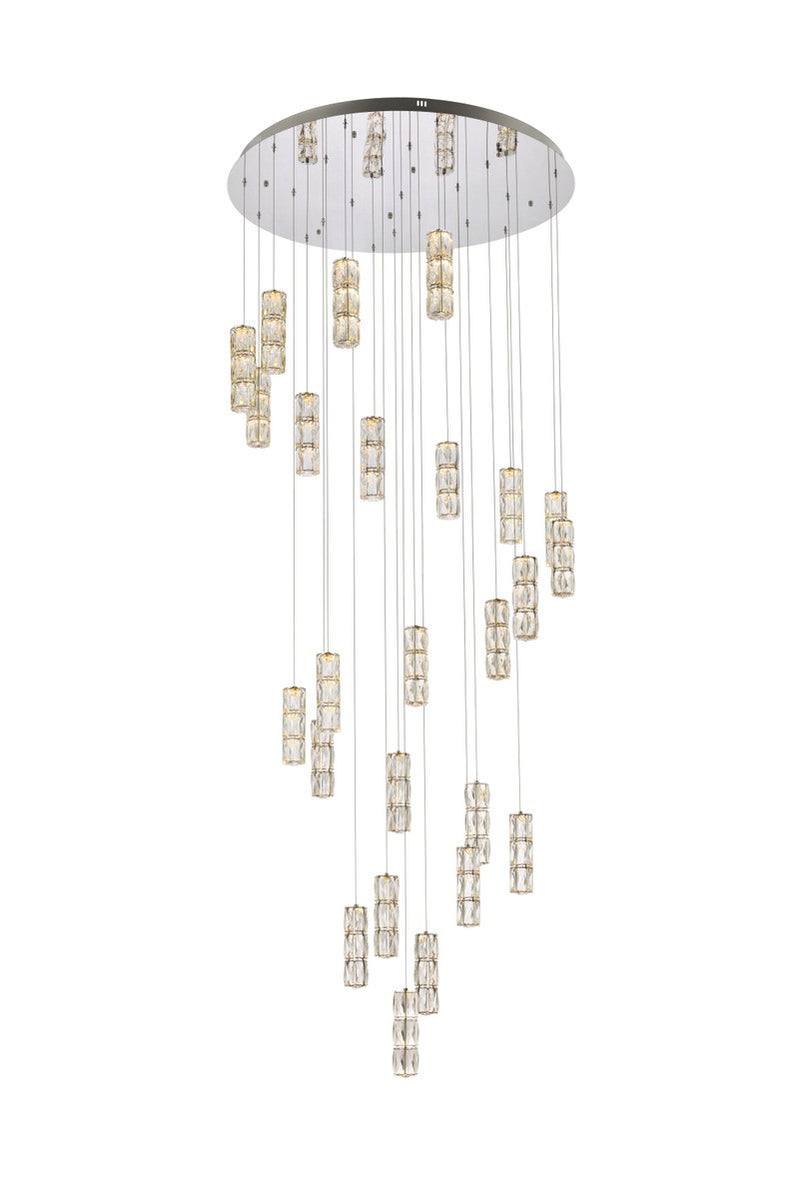 Elegant Lighting 3500D42C LED Chandelier, chrome