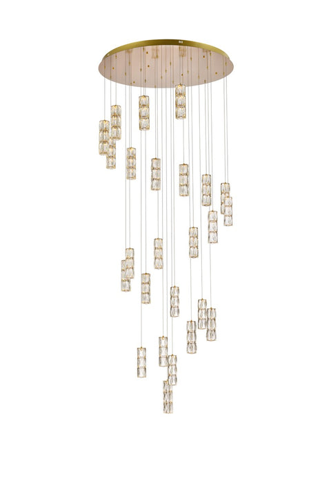 Elegant Lighting 3500D42G LED Chandelier, gold