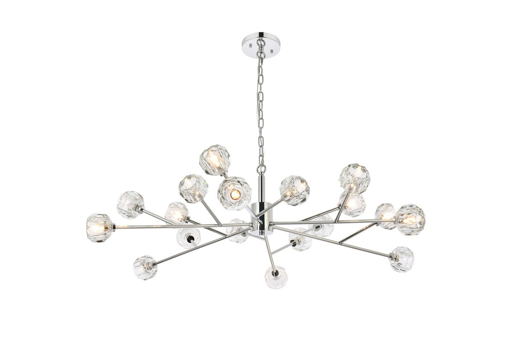 Elegant Lighting 3509D48C 18 Light Pendant, Chrome
