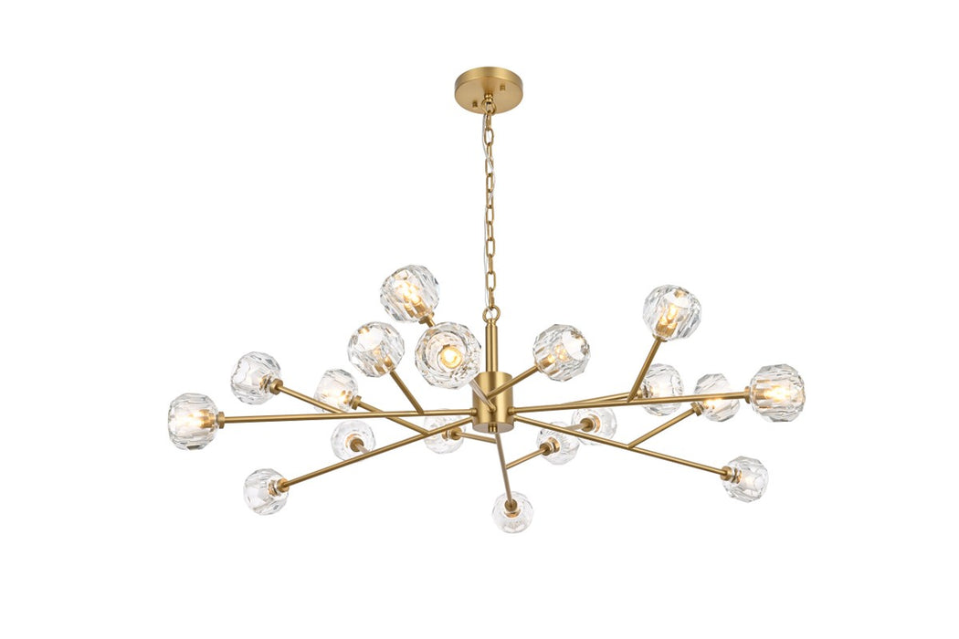 Elegant Lighting 3509D48G 18 Light Pendant, Gold