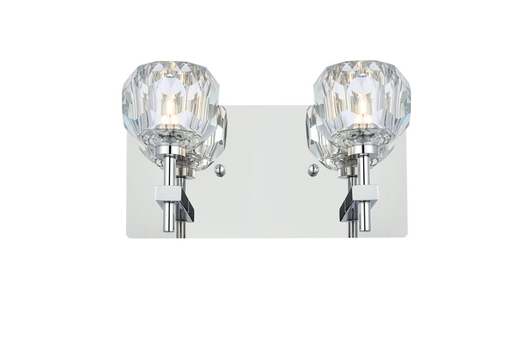Elegant Lighting 3509W11C Two Light Wall Sconce, Chrome