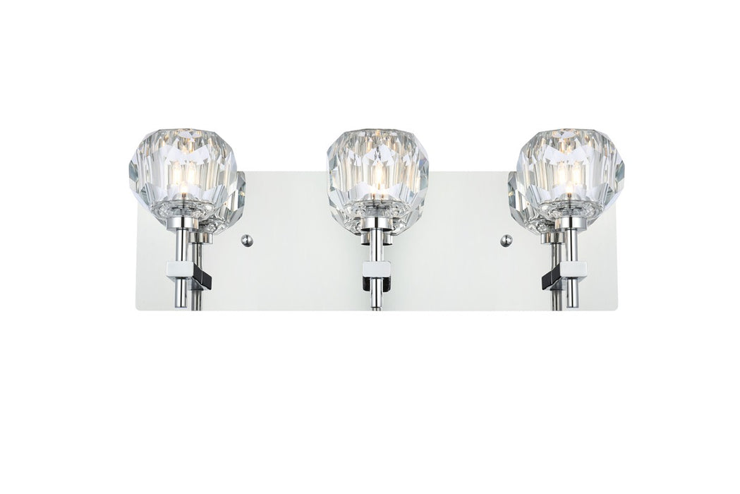 Elegant Lighting 3509W18C Three Light Wall Sconce, Chrome