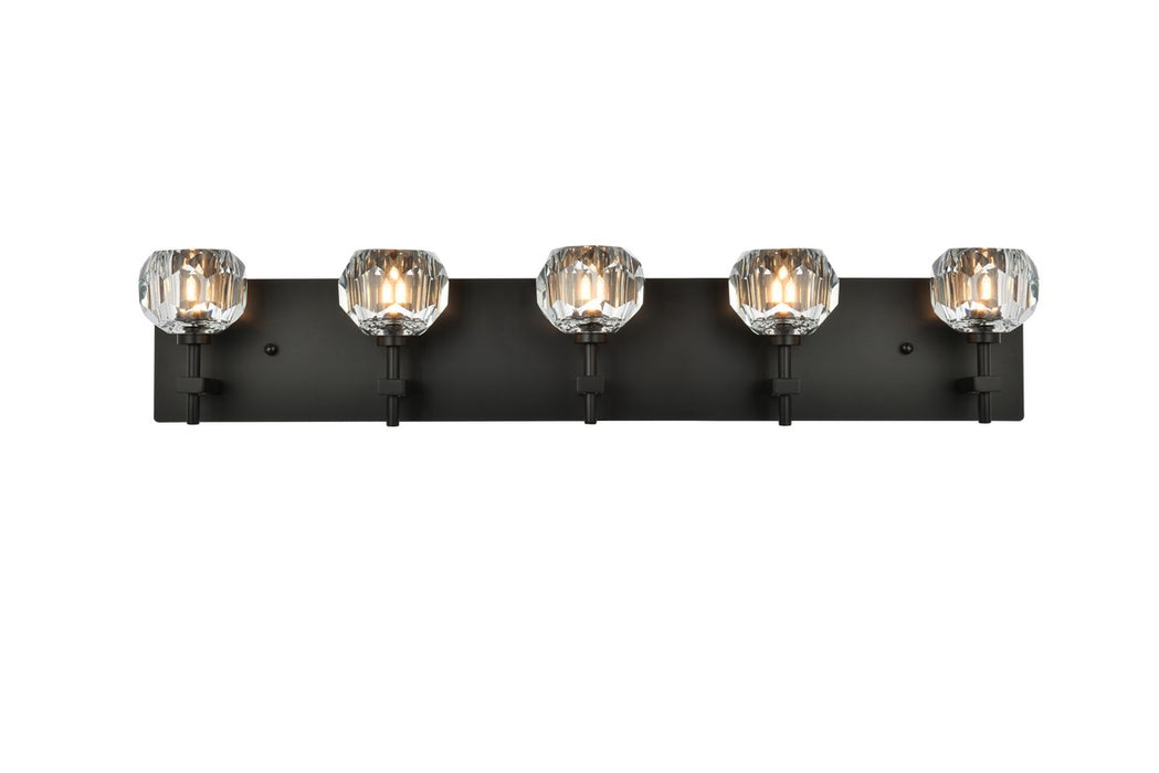 Elegant Lighting 3509W32BK Five Light Wall Sconce, Black