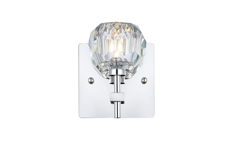 Elegant Lighting 3509W6C One Light Wall Sconce, Chrome