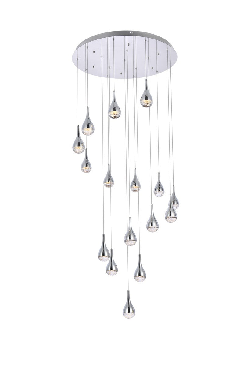 Elegant Lighting 3816D36C LED Chandelier, chrome