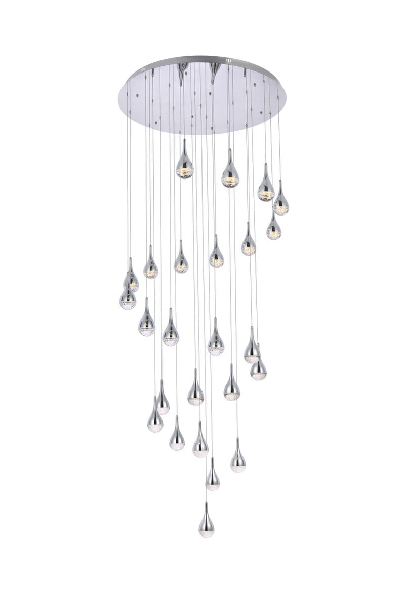Elegant Lighting 3825D42C LED Chandelier, chrome