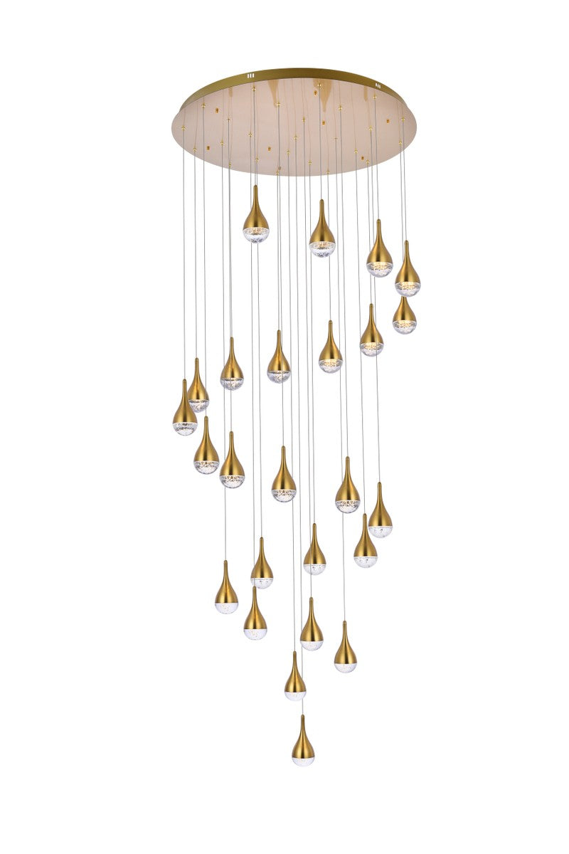 Elegant Lighting 3825D42SG LED Chandelier, satin gold