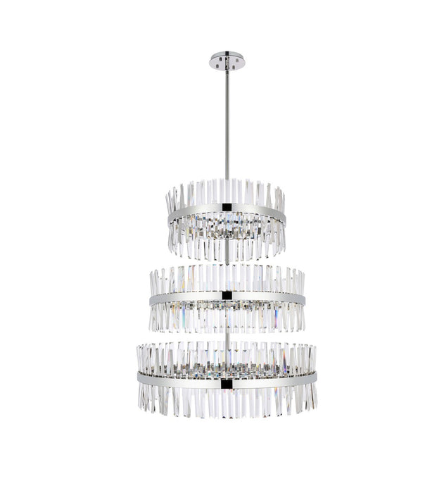 Elegant Lighting 6200G36L3C 46 Light Chandelier, Chrome