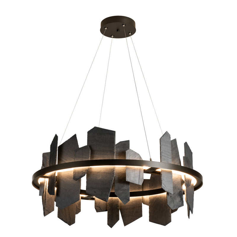 Hubbardton Forge 139665-LED-STND-14-SL LED Pendant, Oil Rubbed Bronze