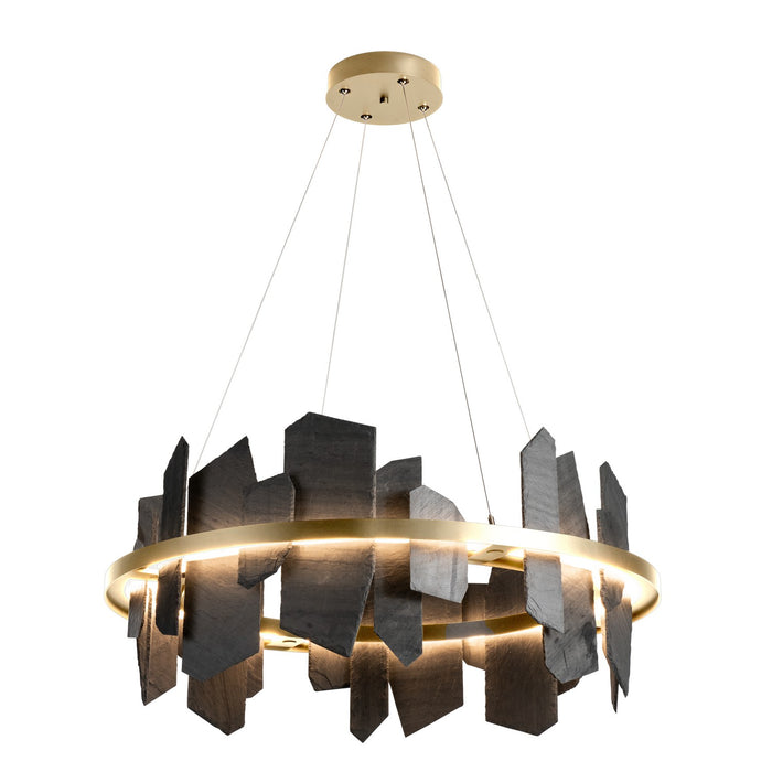 Hubbardton Forge 139665-LED-STND-86-SL LED Pendant, Modern Brass