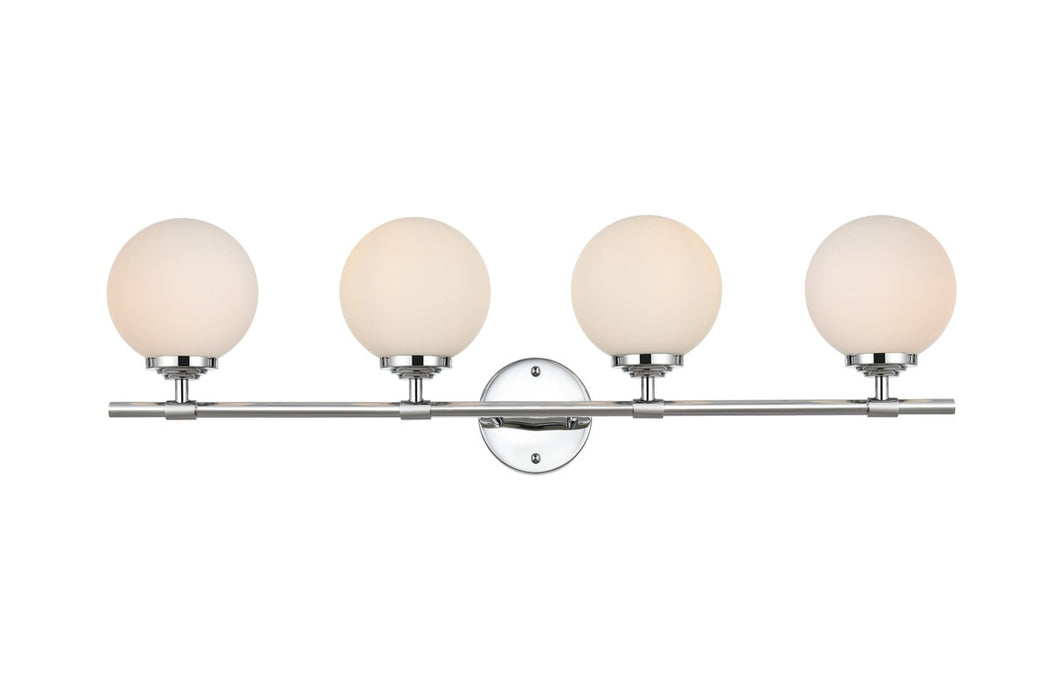 Elegant Lighting LD7301W33CH Four Light Bath Sconce, Chrome