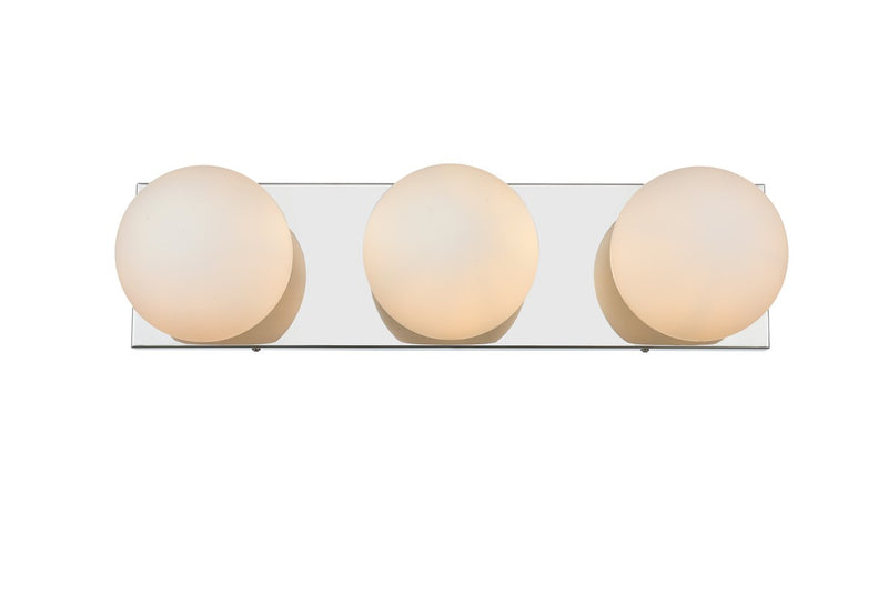 Elegant Lighting LD7303W22CH Three Light Bath Sconce, Chrome